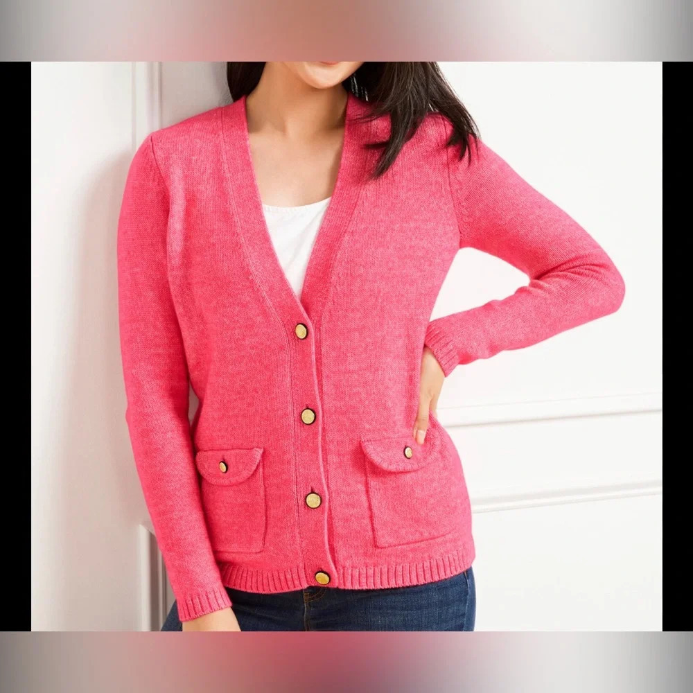 TALBOTS FLAP POCKET BLAZER CARDIGAN , SIZE LARGE